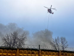 Fire in northwestern Moscow