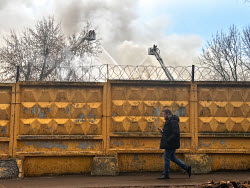 Fire in northwestern Moscow
