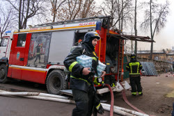 Fire in northwestern Moscow