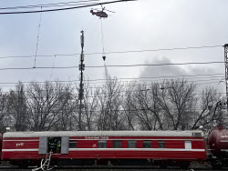 Fire in northwestern Moscow