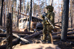 Russian snipers deployed in special military operation zone