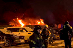 Warehouse fire in northeastern Moscow