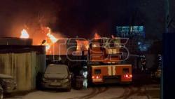 VIDEO. Warehouse fire in northeastern Moscow