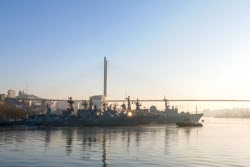 Russian Navy Pacific fleet ships leave Vladivostok