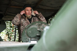 Russian tank crew deployed in zone of special military operation