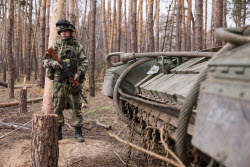 Russian tank crew deployed in zone of special military operation
