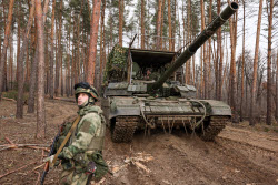Russian tank crew deployed in zone of special military operation