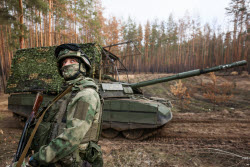 Russian tank crew deployed in zone of special military operation