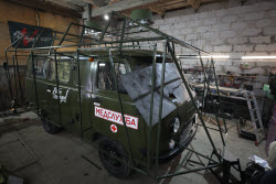 Russian military medical evacuation vehicles with enhanced protection