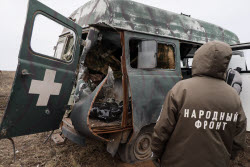 Russian military medical evacuation vehicles with enhanced protection