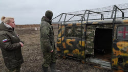 VIDEO: Russian military medical evacuation vehicles with enhanced protection