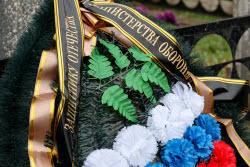 Farewell ceremony for Russian serviceman Roman Yefremov in Zaporozhye Region
