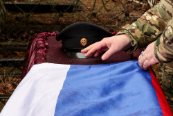 Farewell ceremony for Russian serviceman Roman Yefremov in Zaporozhye Region