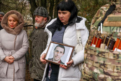 Farewell ceremony for Russian serviceman Roman Yefremov in Zaporozhye Region