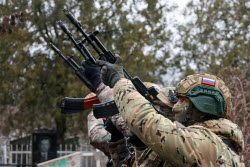 Farewell ceremony for Russian serviceman Roman Yefremov in Zaporozhye Region