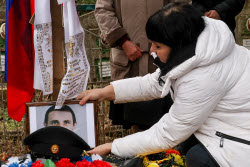 Farewell ceremony for Russian serviceman Roman Yefremov in Zaporozhye Region