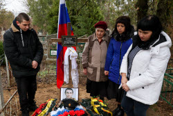 Farewell ceremony for Russian serviceman Roman Yefremov in Zaporozhye Region