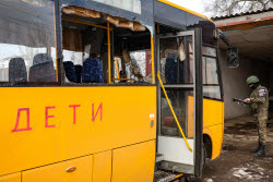 School bus attacked in Zaporozhye Region, Russia