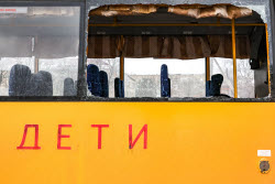 School bus attacked in Zaporozhye Region, Russia