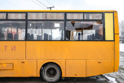 School bus attacked in Zaporozhye Region, Russia