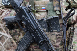 Russian assault units training in military operation zone