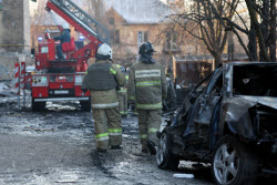 Makeyevka in aftermath of military strike