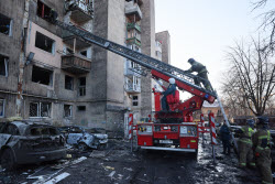 Makeyevka in aftermath of military strike