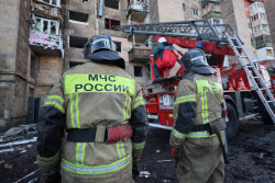 Makeyevka in aftermath of military strike