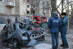 Makeyevka in aftermath of military strike