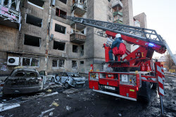 Makeyevka in aftermath of military strike