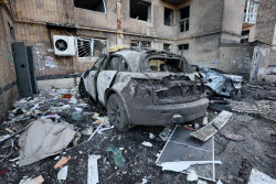 Makeyevka in aftermath of military strike