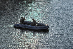 Russian servicemen build pontoon bridges in Kursk Region