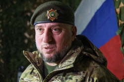 Special forces unit Akhmat commander Alaudinov gives interview to TASS News Agency