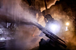 (+VIDEO) Fire hits cafe in Moscow's Sokolniki Park