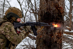 Russian assault units training in Lugansk People's Republic