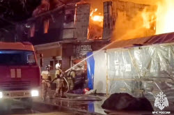 Пожар в пансионате в станице Благовещенская