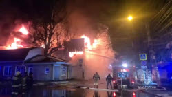 ВИДЕО. Пожар на центральном рынке в Симферополе