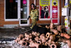 Пожар на центральном рынке в Симферополе