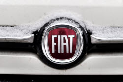 Fiat logo on the radiator grille of a car