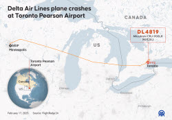 Delta Air Lines plane crashes at Toronto Pearson Airport
