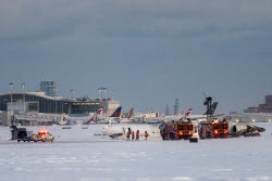 Delta Air Lines plane crashes while landing at Toronto Airport