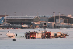 Delta Air Lines plane crashes while landing at Toronto Airport