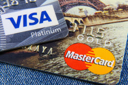 Visa and Mastercard cards