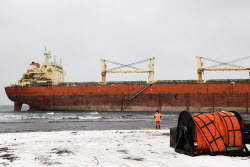 Chinese cargo ship ran aground off Sakhalin coast