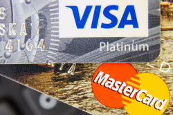 Visa and Mastercard cards