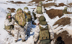Combat training of Russian Army assault units in Lugansk People's Republic