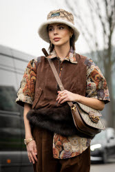 Street Style at Milan Fashion Week 2025 - Gucci in Milan - 25 Feb 2025