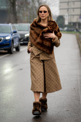 Street Style at Milan Fashion Week 2025 - Gucci in Milan - 25 Feb 2025