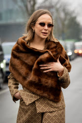 Street Style at Milan Fashion Week 2025 - Gucci in Milan - 25 Feb 2025