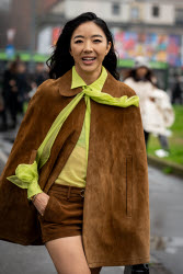 Street Style at Milan Fashion Week 2025 - Gucci in Milan - 25 Feb 2025